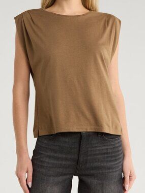 Rag & Bone Muscle Tank Top Brown Green sz M